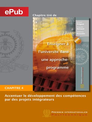 cover image of Accentuer le développement des compétences par des projets intégrateurs (Chapitre)